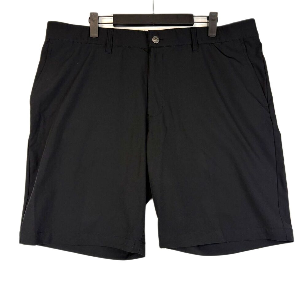 adidas Ultimate365 Mens Golf Shorts Black Flat Front Performance Stretch Size 38